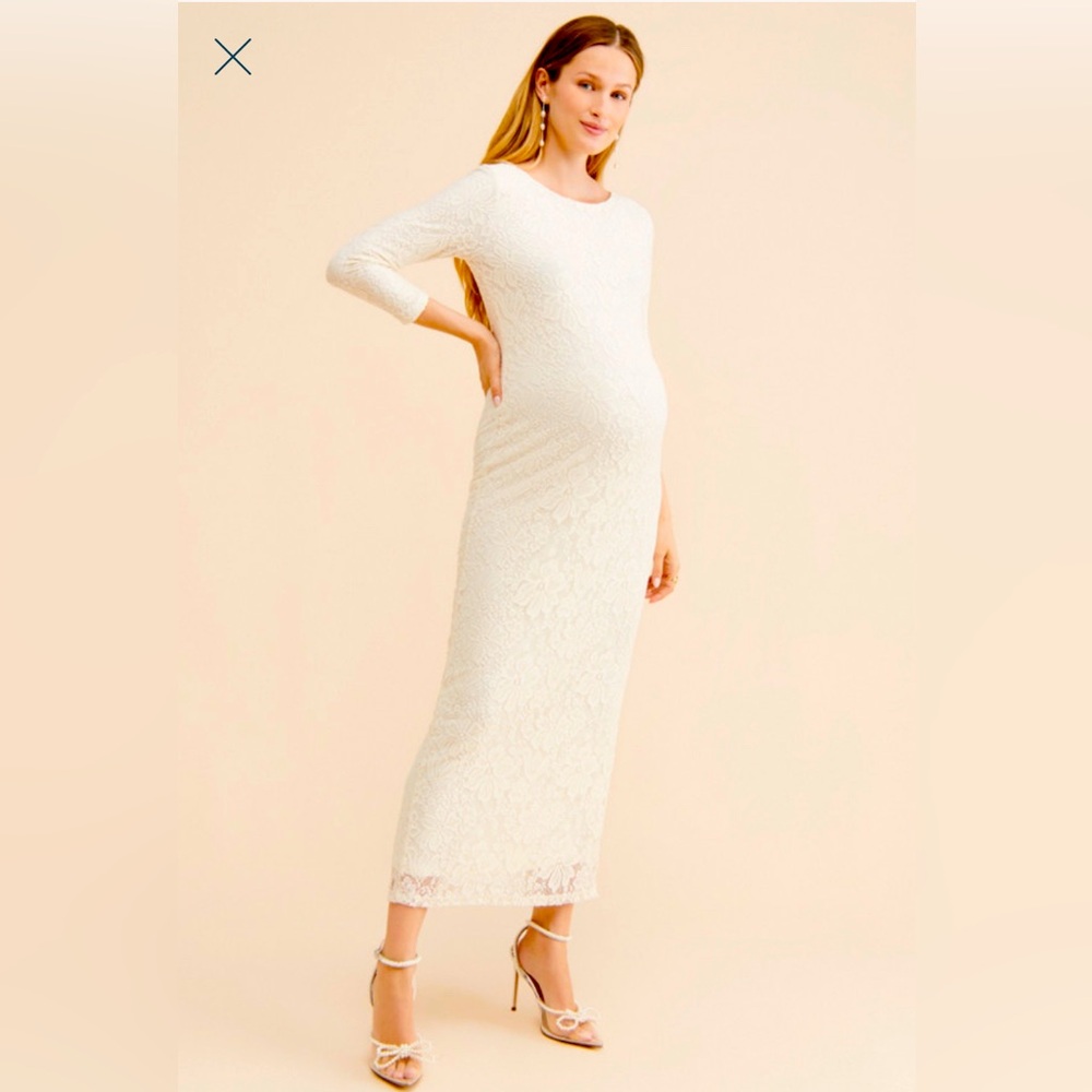 Ingrid and Isabel NWT Maternity Lace Column Dress XL
